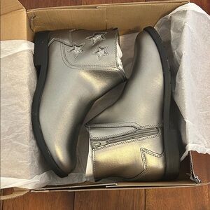 Girls Stride Rite Metallic Ankle Boots